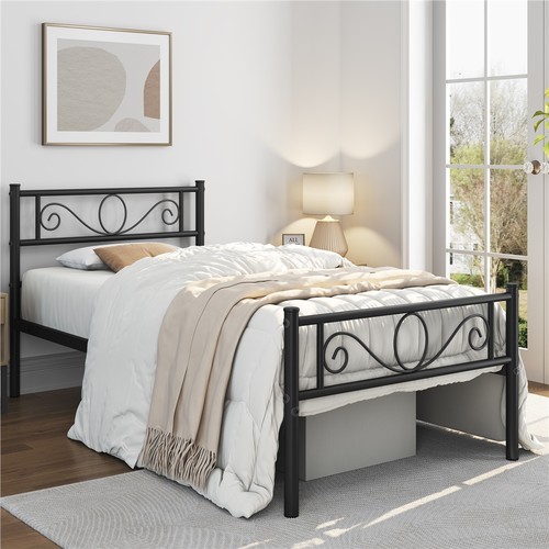Metal bed frame white - bed,