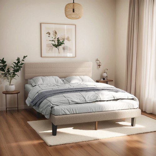 5ft linen upholstered king bed - 5ft,