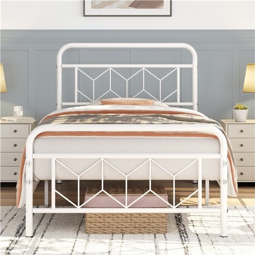 Single double metal bed frame - metal,