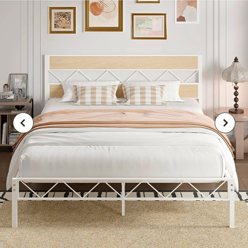 Full metal wood bed frame - metal,