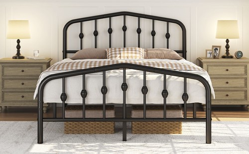 Metal platform bed frame with - metal,