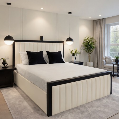 Panelled piping border bed - piping,