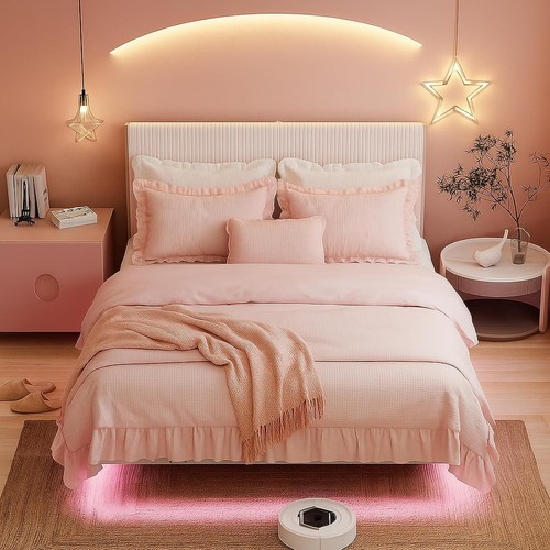 King size floating bed - king,