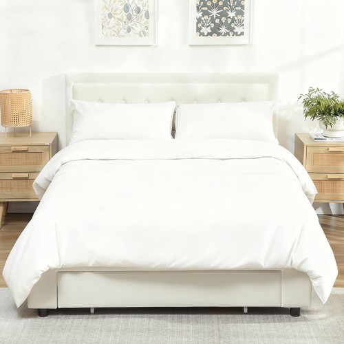 Homcom 4ft6 double bed - homcom,
