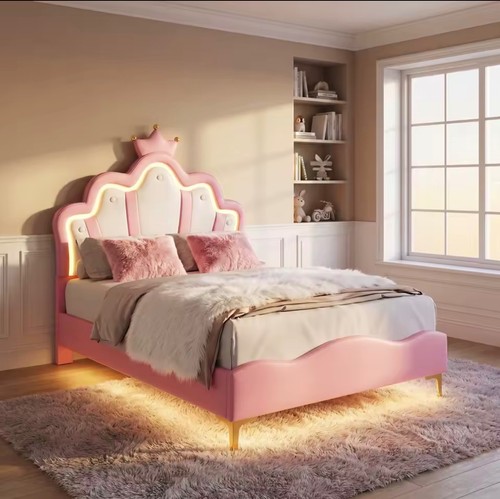 Girls princess bed frame - princess, pink