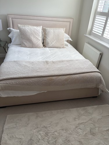 White company superking bed - white,