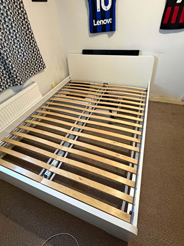 White double bed - white, frame
