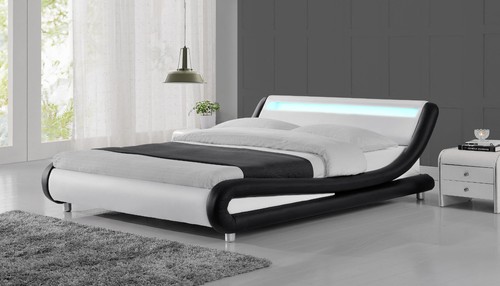 Led headboard bed double - bed,