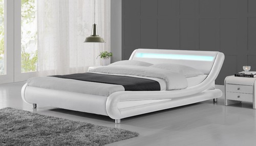 Led headboard bed - bed, double