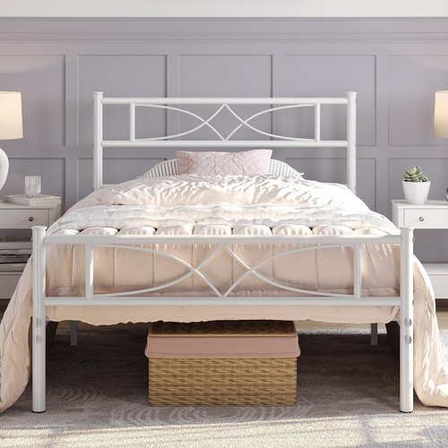 3ft single metal bed - metal, frame