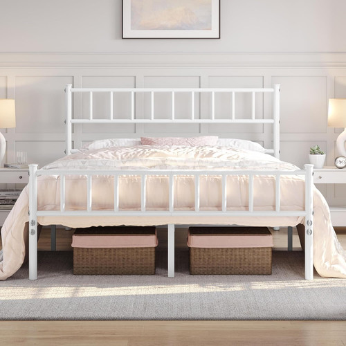 Double metal bed frame - metal,