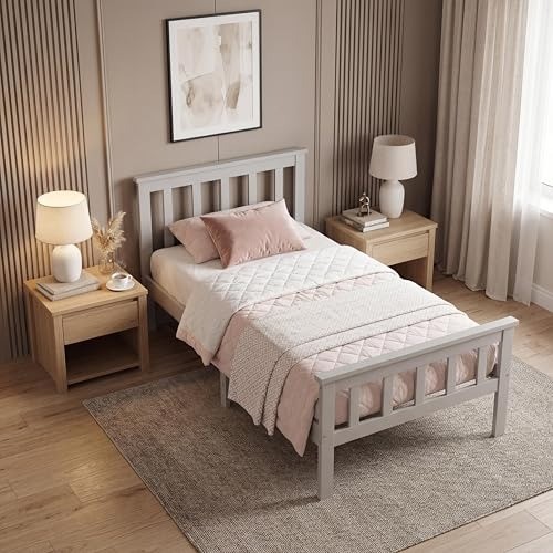 Single pine bed frame - pine,