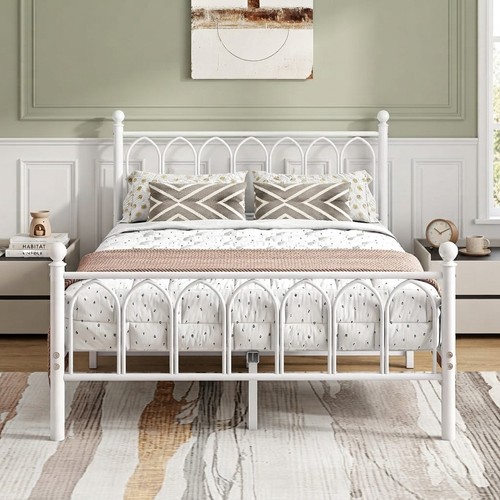 Stylish double metal bed - double,