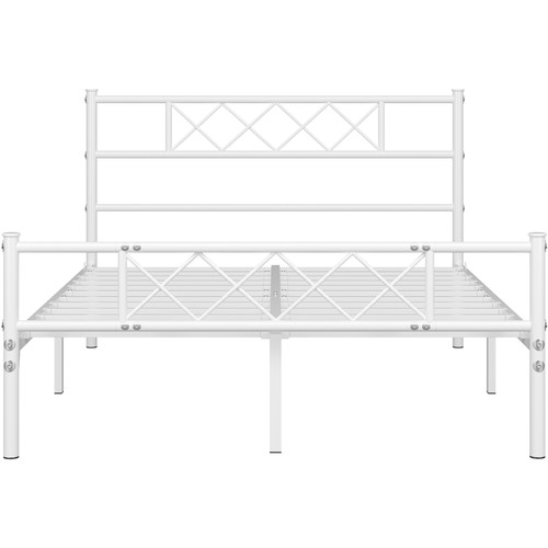 Double bed frame metal - double, slatted