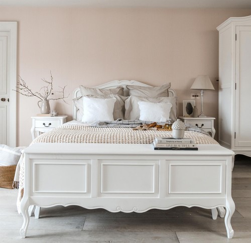 French white double bed - double,