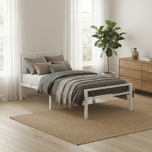Metal bed frame - bed, 90x190cm
