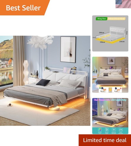 King bed frame with - bed,