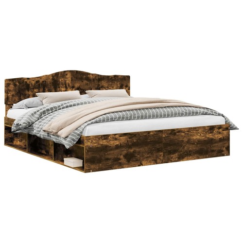 Bed frame with - frame, headboard