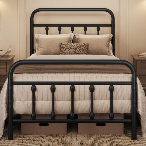 Iron bed frame - iron, white