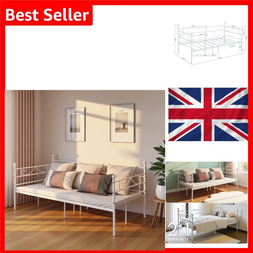Metal bed frame - frame, white