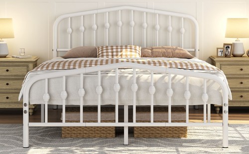 Metal bed frame - with, arched