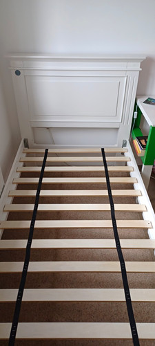 White solid wooden single - white,